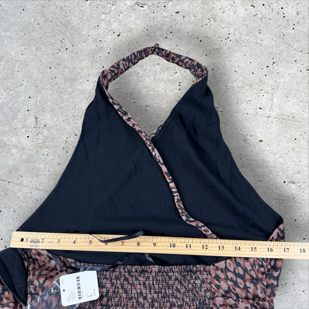 Free People 2 Way Street Halter Top Wrap Animal Leopard Print NWT Sz‎ L - Picture 5 of 6